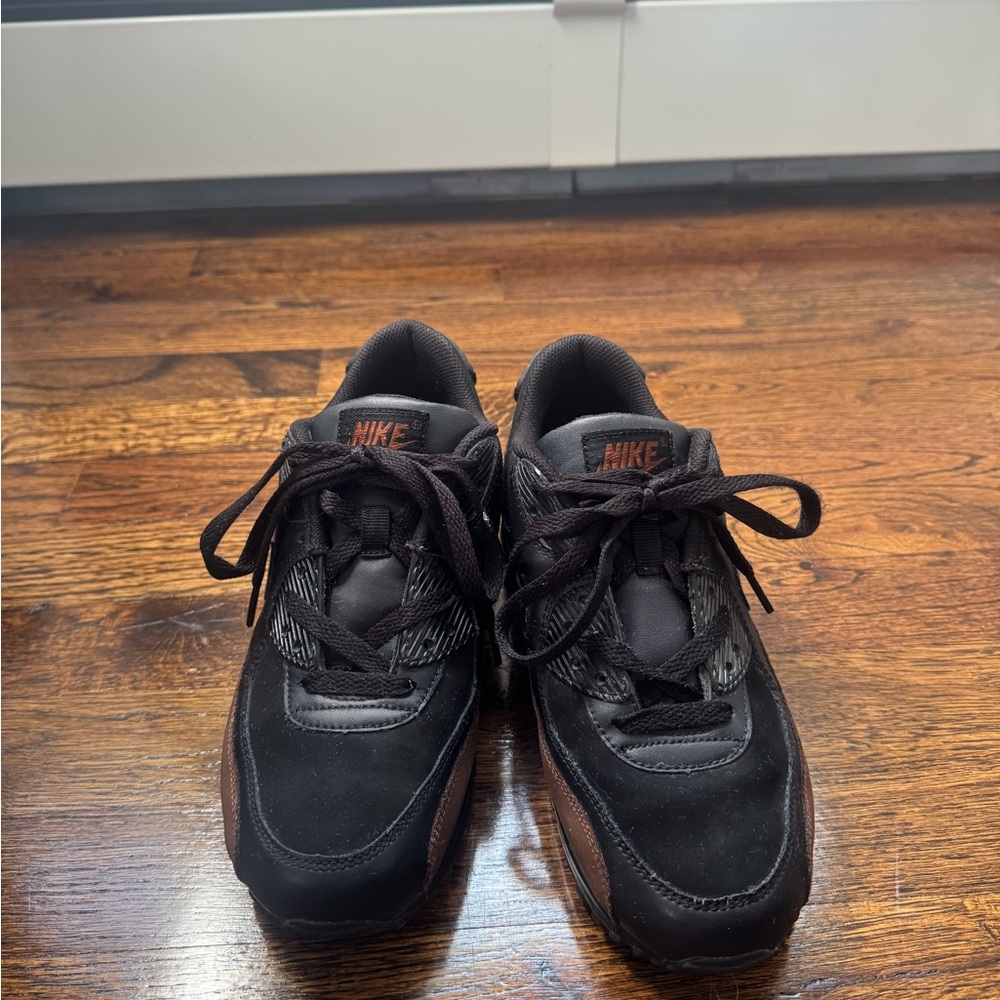 Youth NIKE Air Max 90 Black Brown Leather 2007
